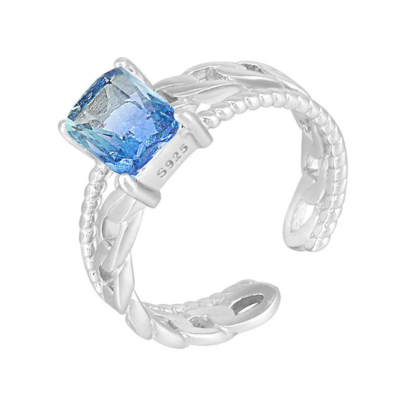 S925 sterling silver gem ring SSG316-SSG329