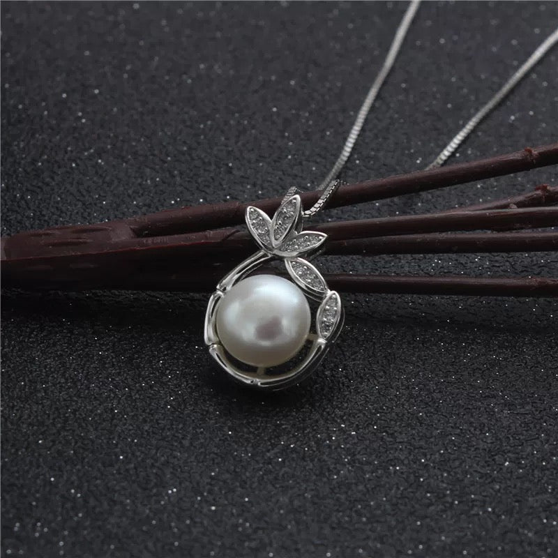 S925 sterling silver pearl pendant setting (default no pearl) wsp163-171