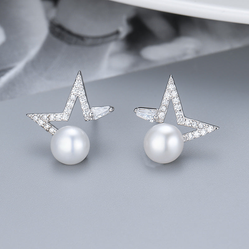 S925 sterling silver earring setting (default no pearl) wse100-108