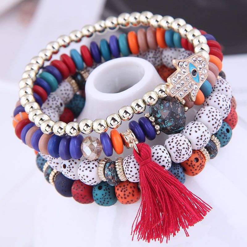 Boho wraps stone bracelet B061-B080