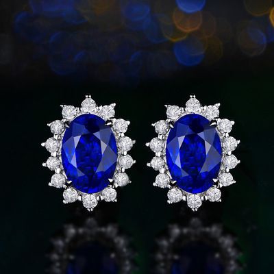 fashion zirconia gem earrings  #E078-E083