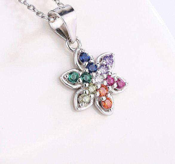 sterling silver S925 gem pendant #SP019-SP024