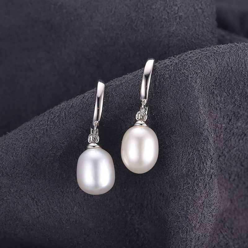 S925 sterling silver earring  setting (default no pearl) Wse037-045