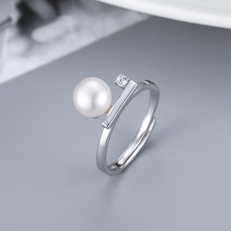 S925 sterling silver ring setting (default no pearl)wsr064-072