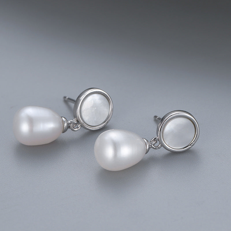 S925 sterling silver earring setting (default no pearl) wse082-090