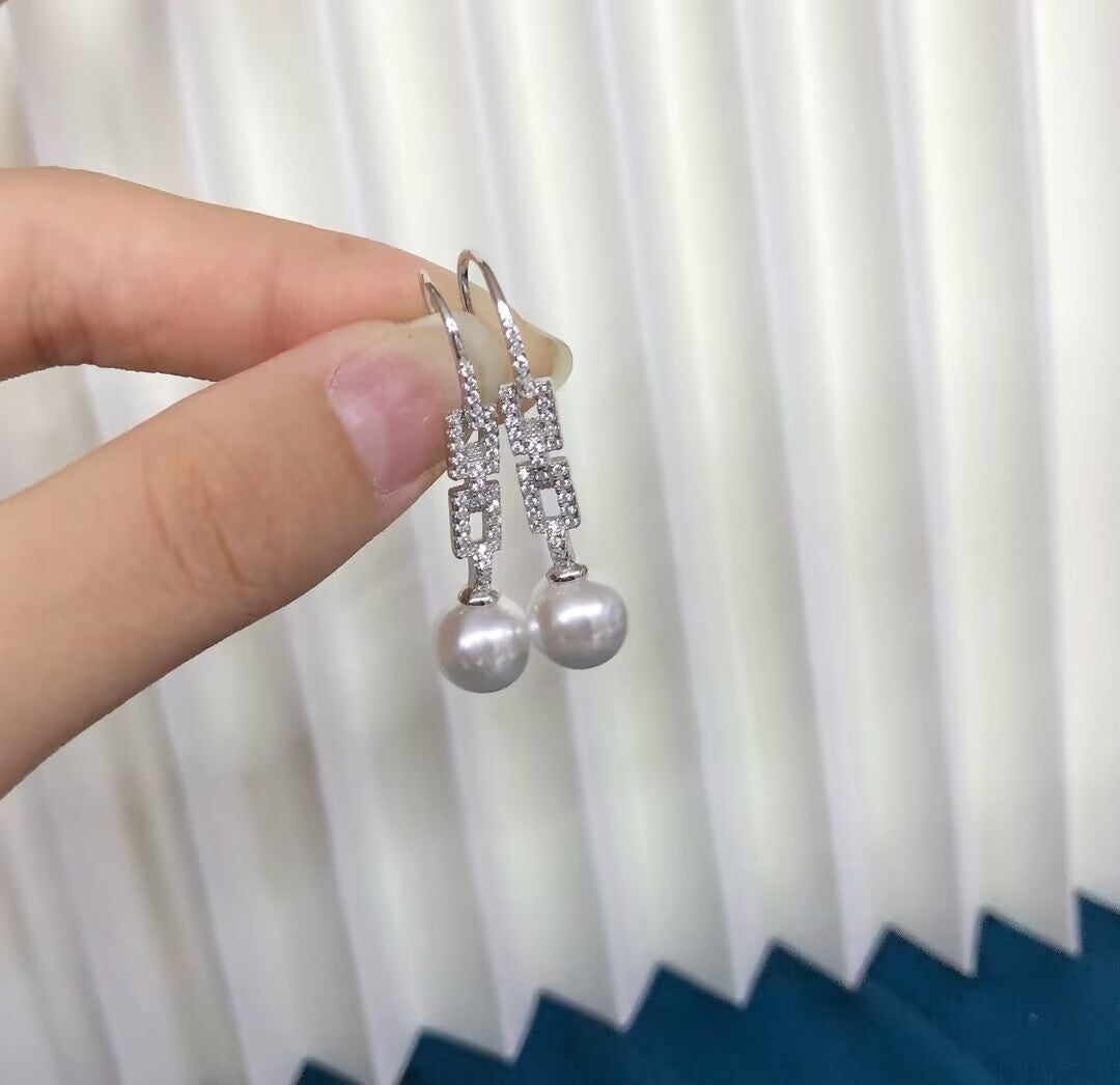 Sterling Silver S925 Pearl earring Setting SZE091-099