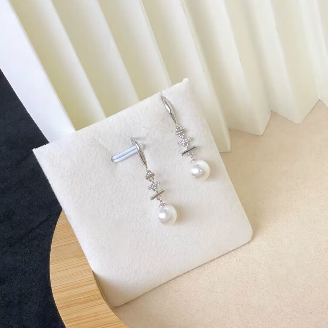 Sterling Silver S925 Pearl earring Setting SZE100-108