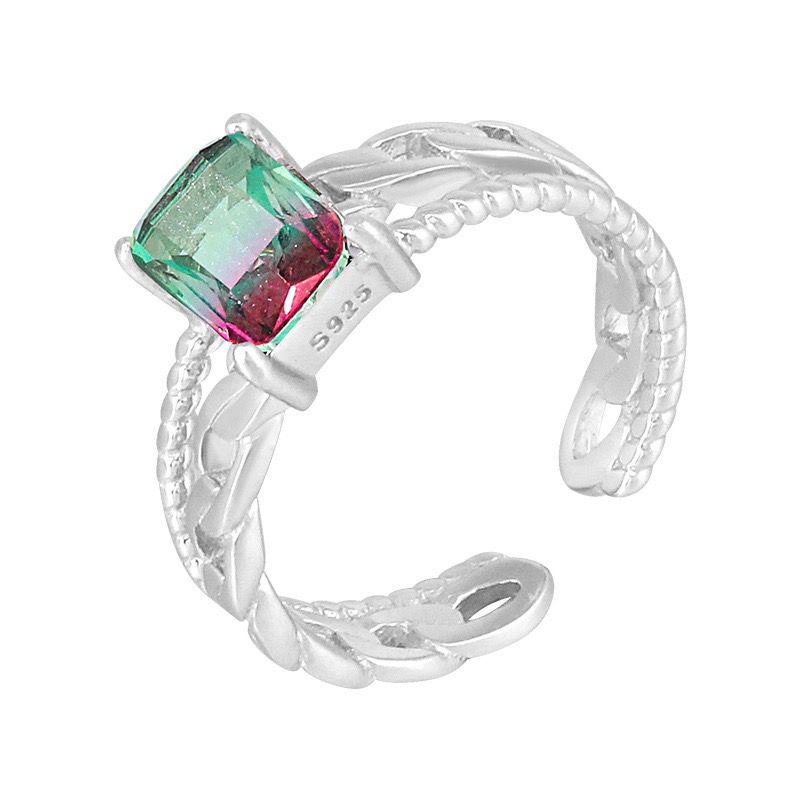 S925 sterling silver gem ring SSG316-SSG329