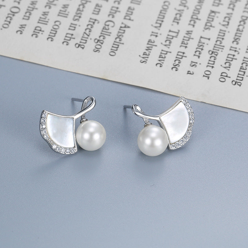 S925 sterling silver earring  setting (default no pearl) wse163-171