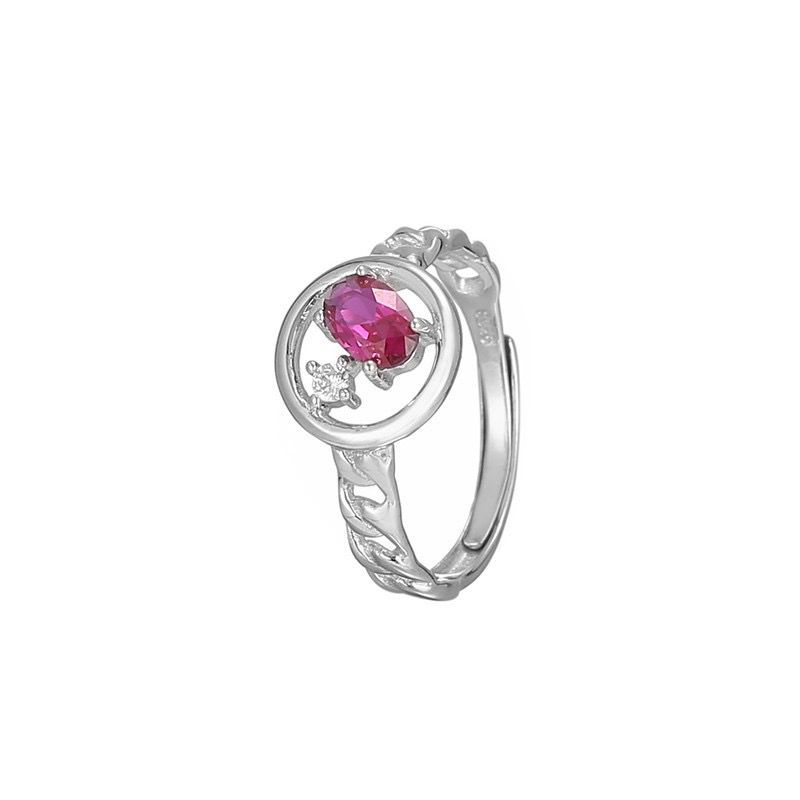 S925 sterling silver gem ring SSG454-SSG456