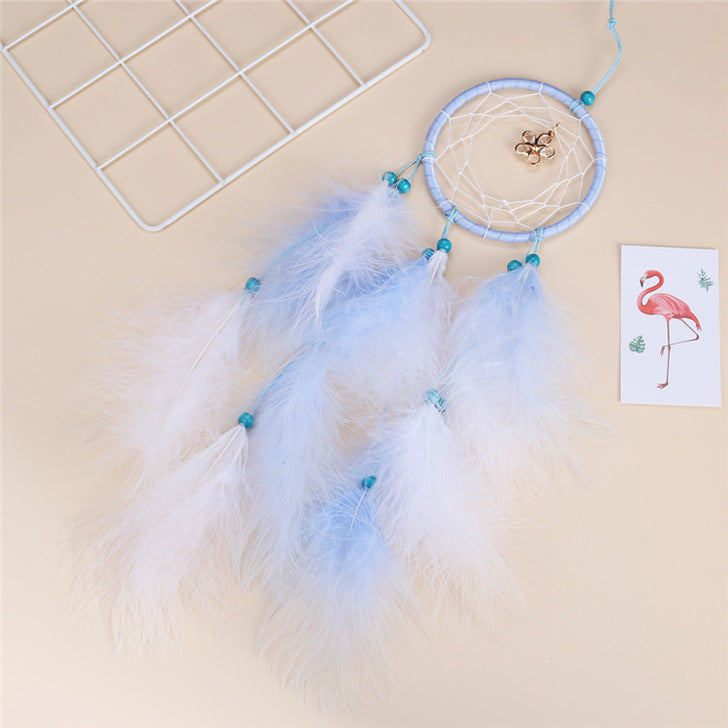 round dreamcatcher   feather cather wall hanging decorations #DC055-DC058