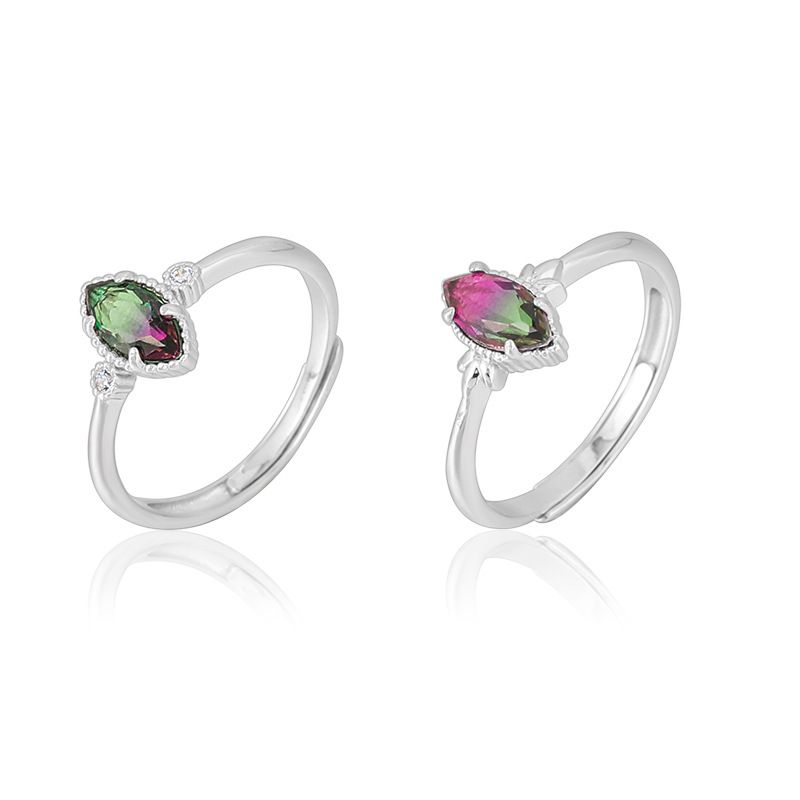 S925 sterling silver gem ring SSG239-SSG246