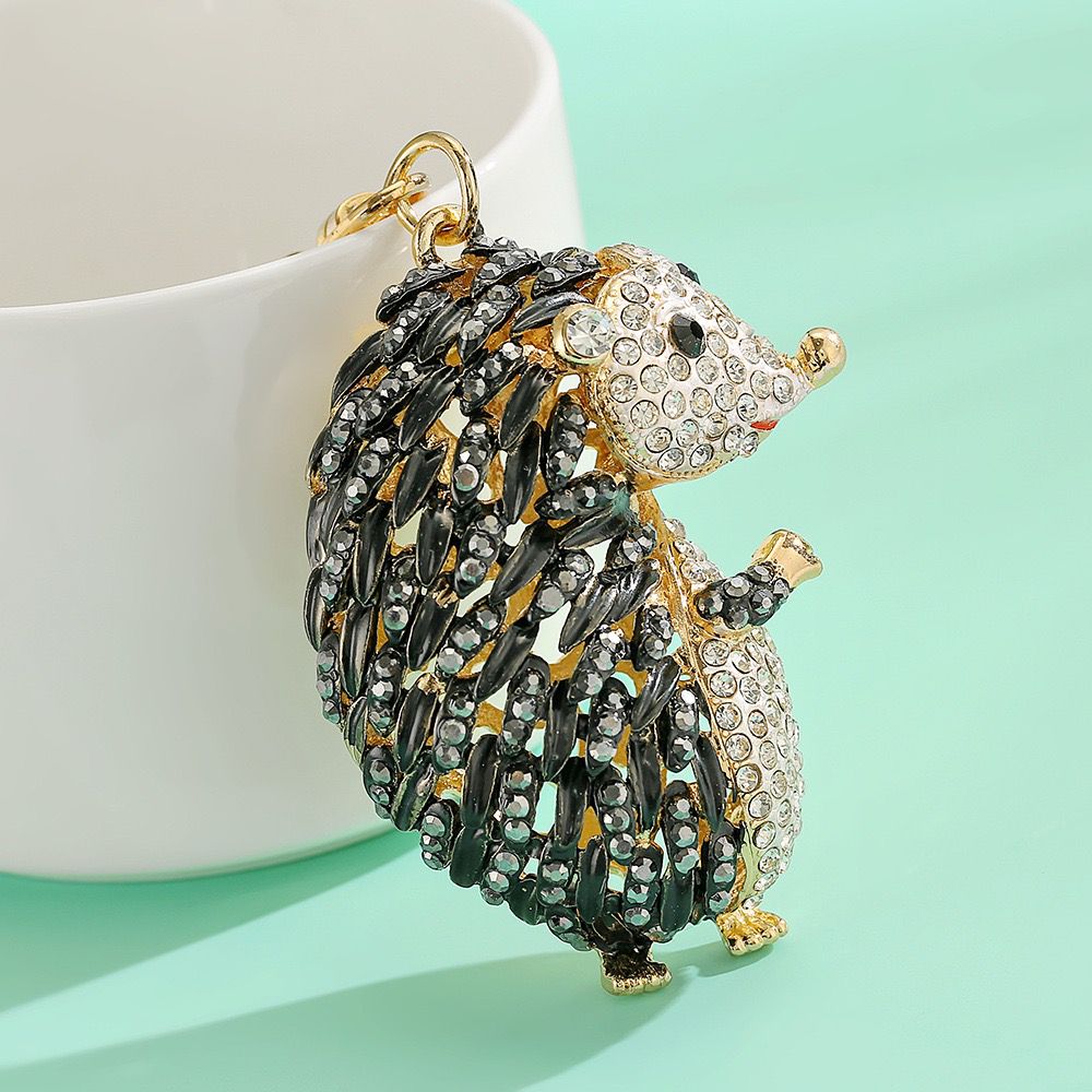 rhinestone Animals  hedgehog keychain  KC052-KC055