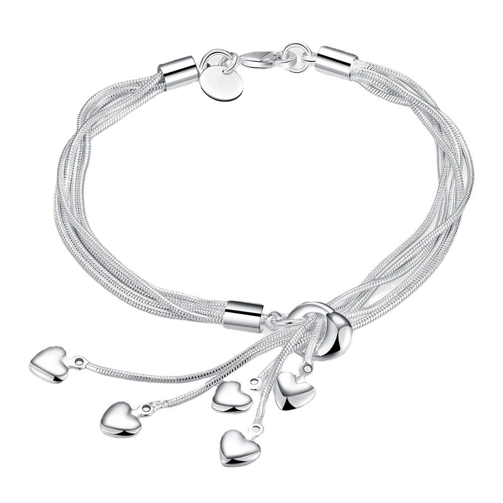 Fashion Heart Snake Chain Bracelets