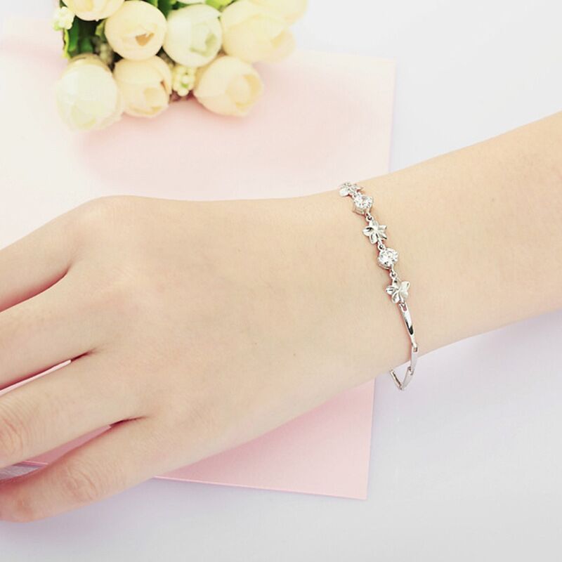 sterling silver S925 gem bracelet #GB073-GB081