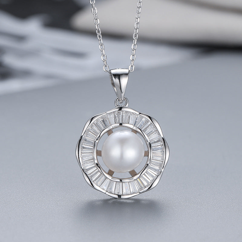 S925 sterling silver pearl pendant setting (default no pearl) wsp253-261