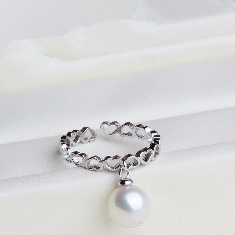 S925 sterling silver ring  setting (default no pearl) wsr028-036