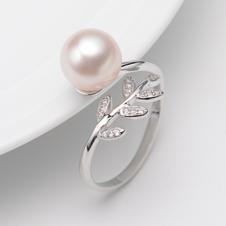 S925 sterling silver ring setting (default no pearl) wsr118-126