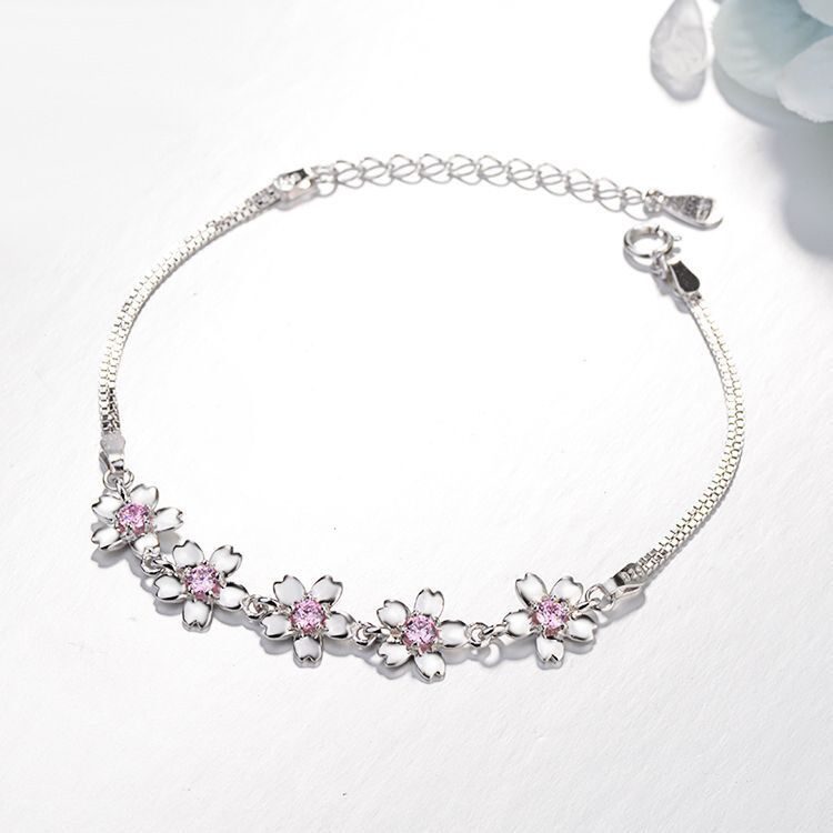 sterling silver S925 gem bracelet #GB082-GB090