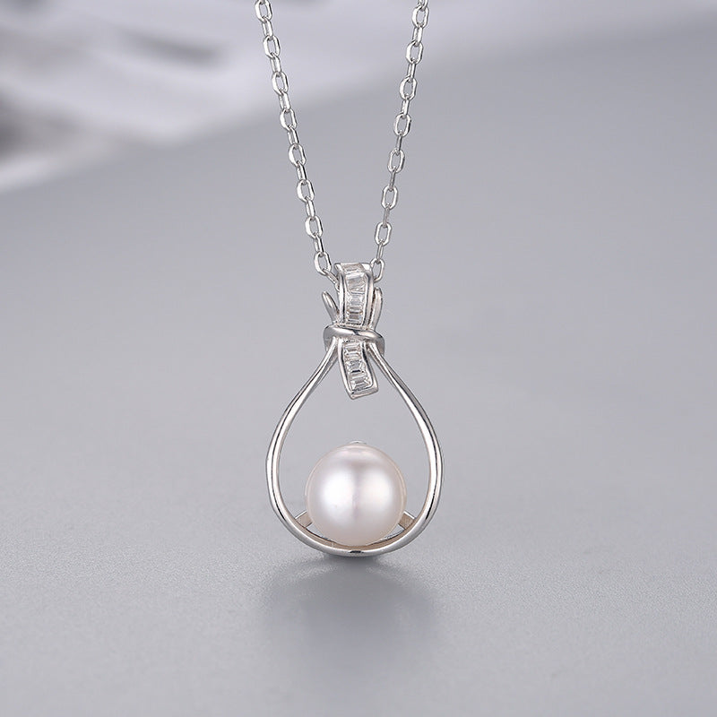 S925 sterling silver pearl pendant setting (default no pearl) wsp127-135