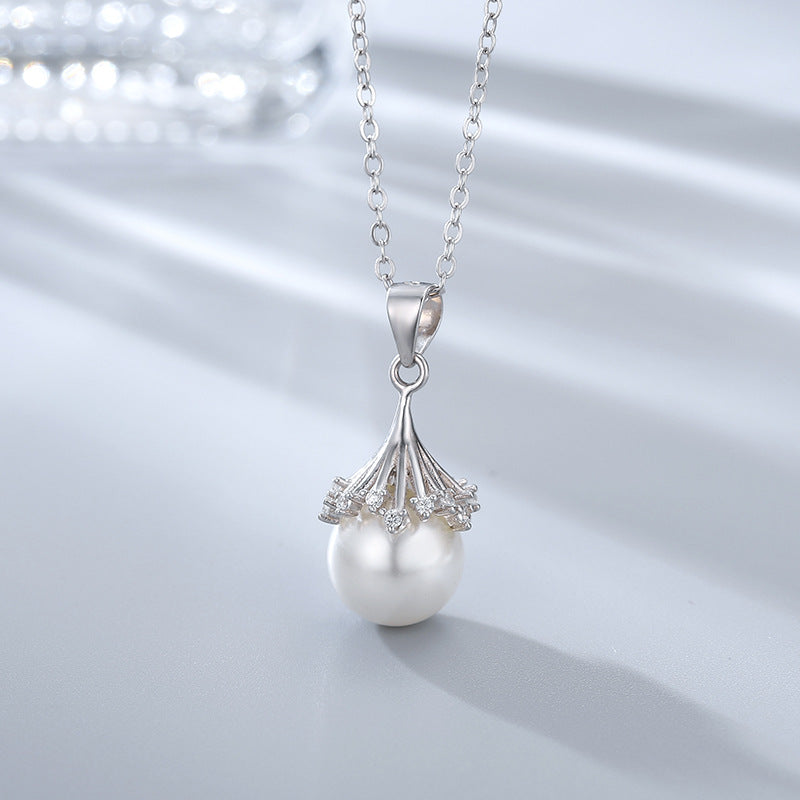 S925 sterling silver pearl pendant setting (default no pearl) wsp100-108