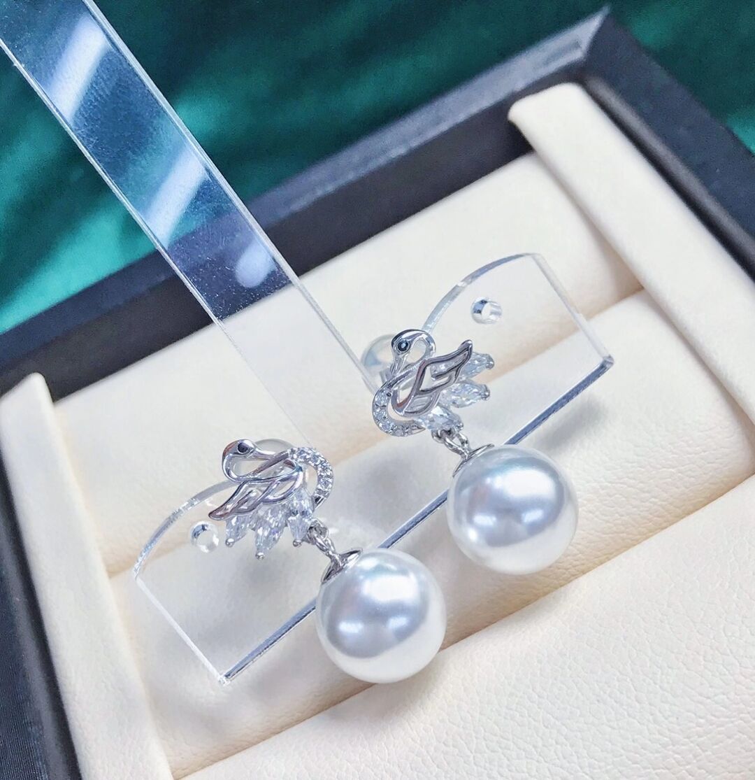 sterling silver S925 pearl earring setting  SDE055-063