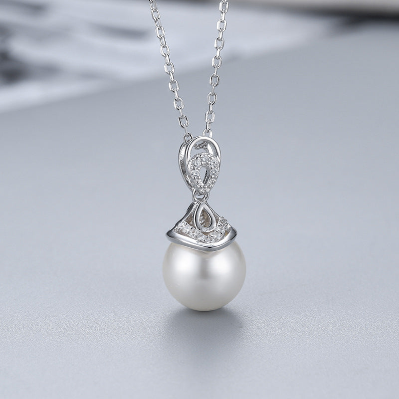 S925 sterling silver pearl pendant setting (default no pearl) wsp091-099