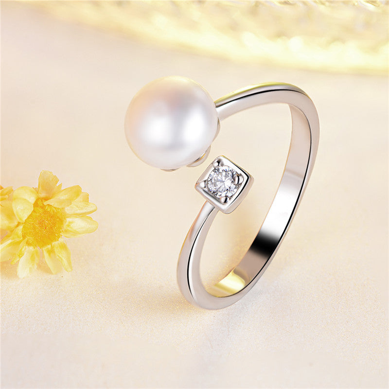 S925 sterling silver ring setting (default no pearl) wsr037-045