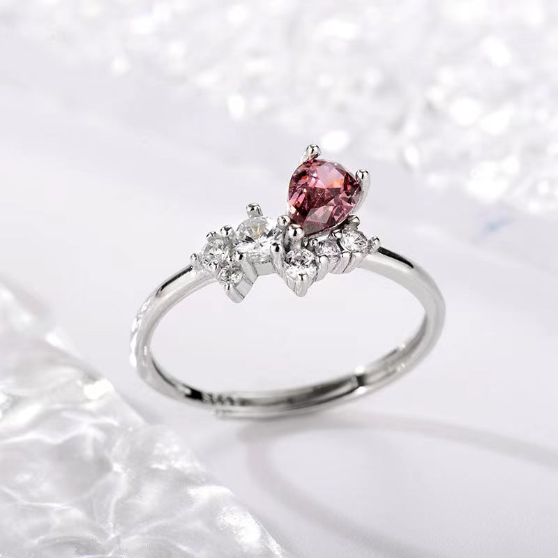 S925 sterling silver gem ring SYR028-036