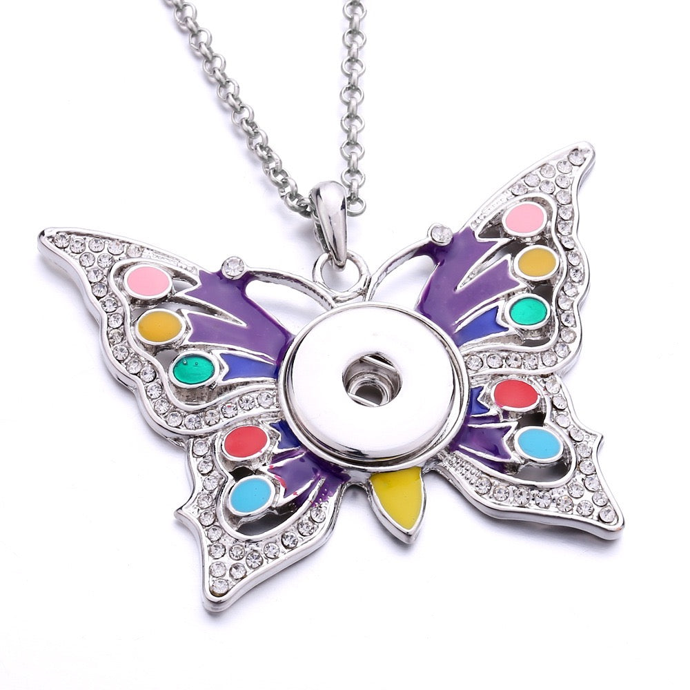 Snap button necklace BN058-BN066