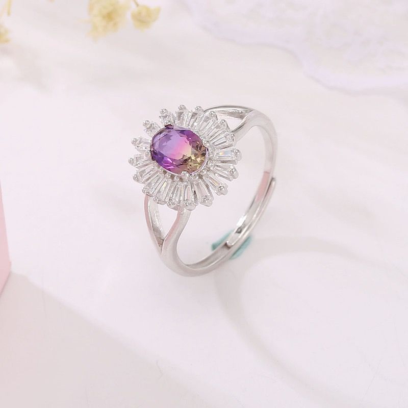 S925 sterling silver gem ring SSG781-SSG783