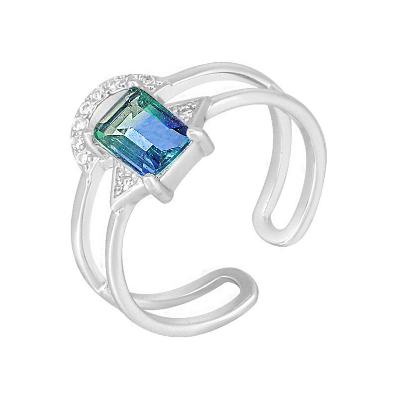 S925 sterling silver gem ring SSG316-SSG329