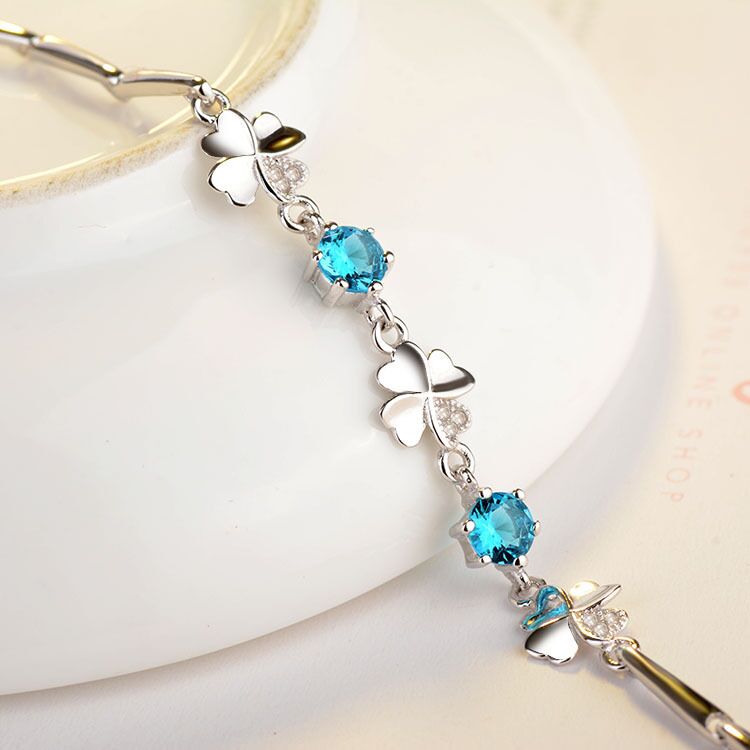 sterling silver S925 gem bracelet #GB0100-GB108