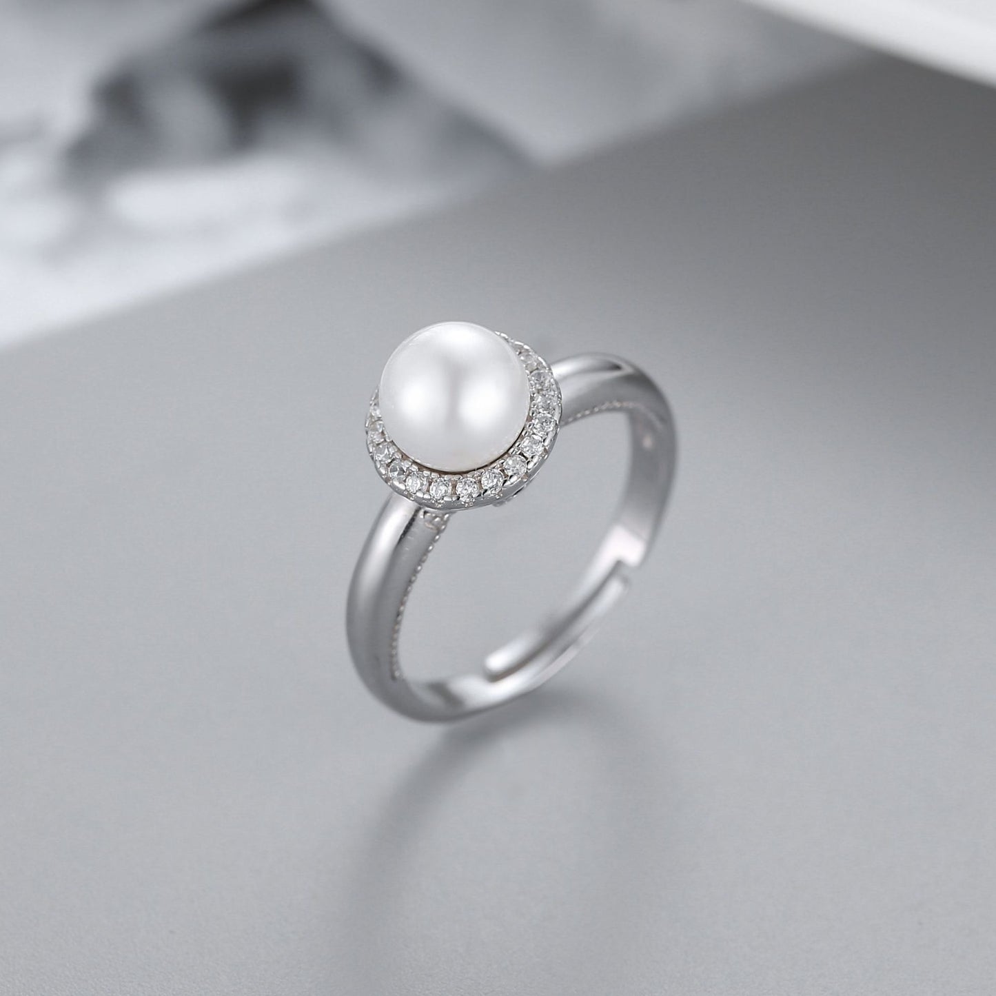 S925 sterling silver ring  setting (default no pearl) wsr109-117