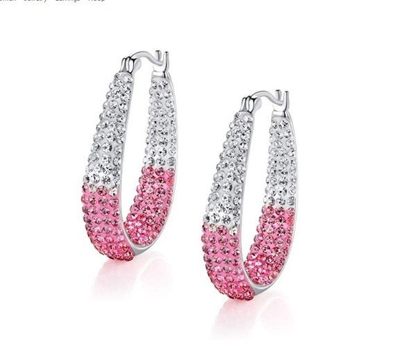 fashion rhinestone hook earrings  #E084-E086