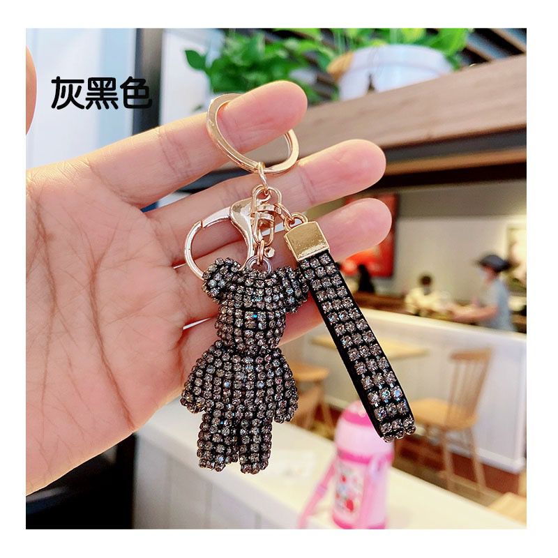 rhinestone bear shape keychain KC019-KC027