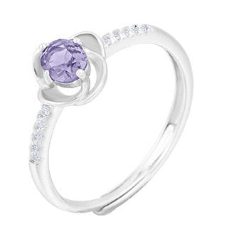 S925 sterling silver gem ring SSG015-SSG030