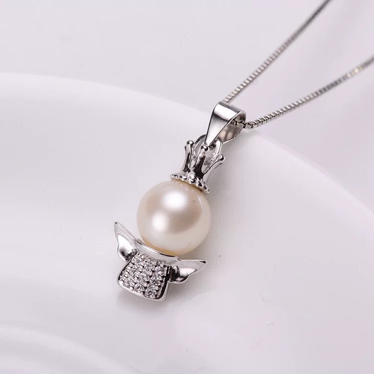 S925 sterling silver pearl pendant setting (default no pearl) wsp100-108