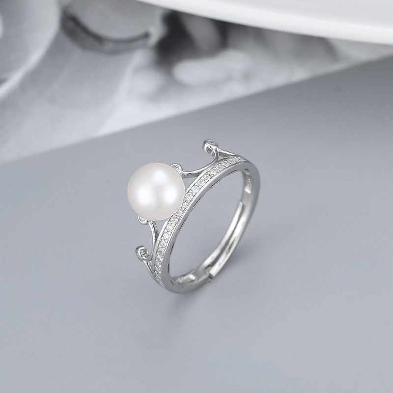 S925 sterling silver ring setting (default no pearl) wsr055-063