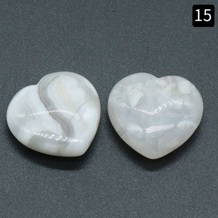 25mm natural crystal stone heart decorations