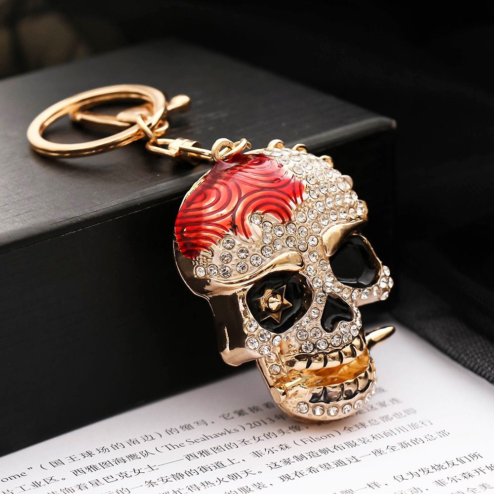 rhinestone skull keychain KC048-KC051