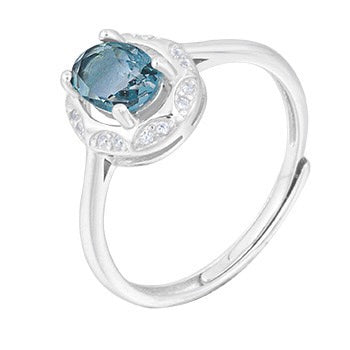 S925 sterling silver gem ring SSG058-SSG073