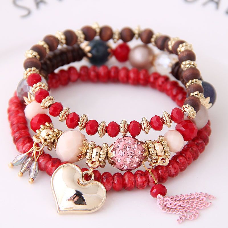 Boho wraps stone bracelet B081-B086