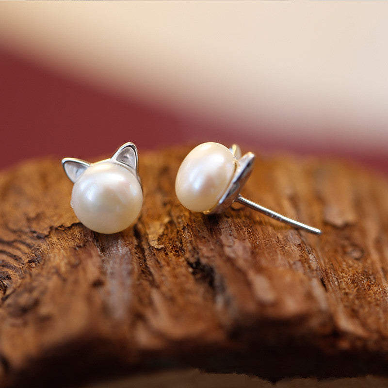 S925 sterling silver earring  setting (default no pearl) wse010-018