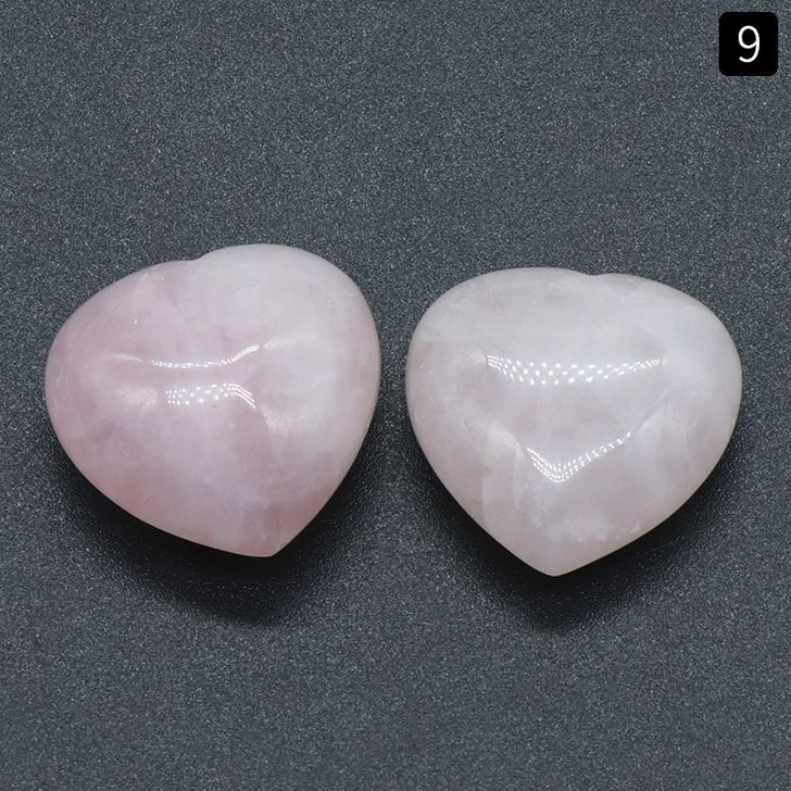 25mm natural crystal stone heart decorations