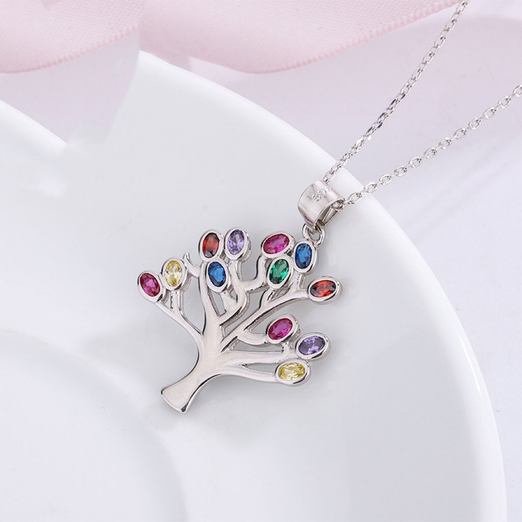 sterling silver S925 gem pendant #SP078-SP083