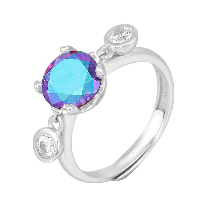 S925 sterling silver gem ring SSG340-SSG351