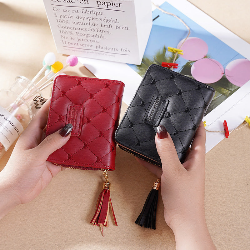 Ins hot small bag woman Ringed wallet summer versatile short coin wallet card bag BB052-BB059