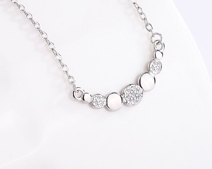 S925 sterling silver zircon necklace  #SSN009-SSN017