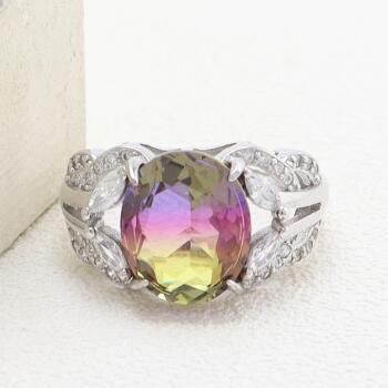 S925 sterling silver gem ring SSG787-SSG788